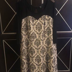 Cream/Black Cocktail Dress (2X)